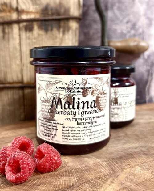 Malina w syropie, przyprawy korzenne